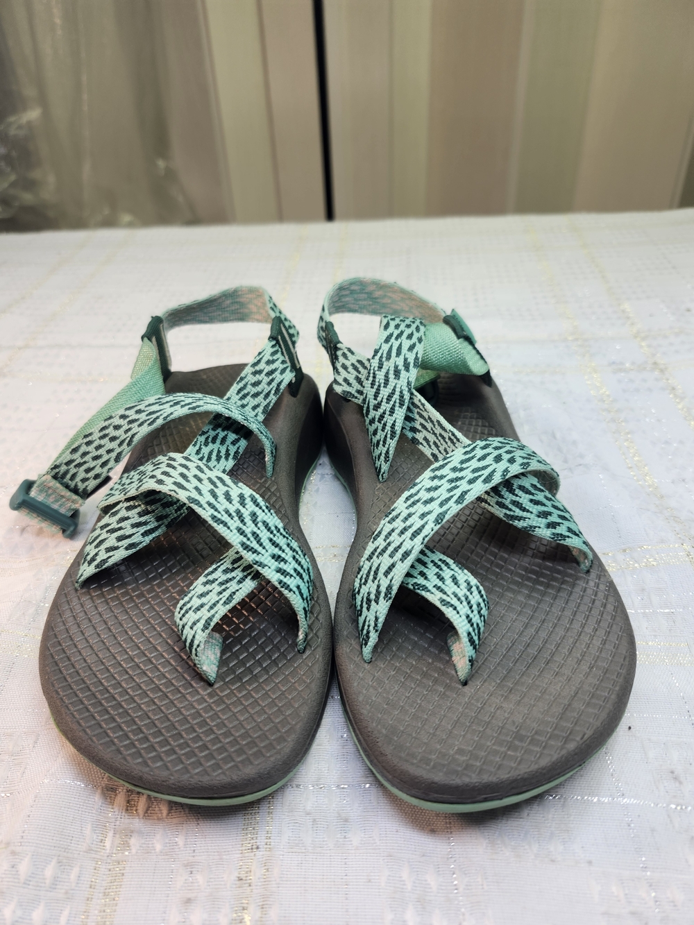 Chaco Women's Teal Patterned Outdoor Sandals
